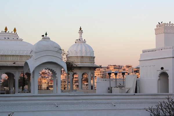 Taj Lake Palace Hotel in Udaipur at Sunrise